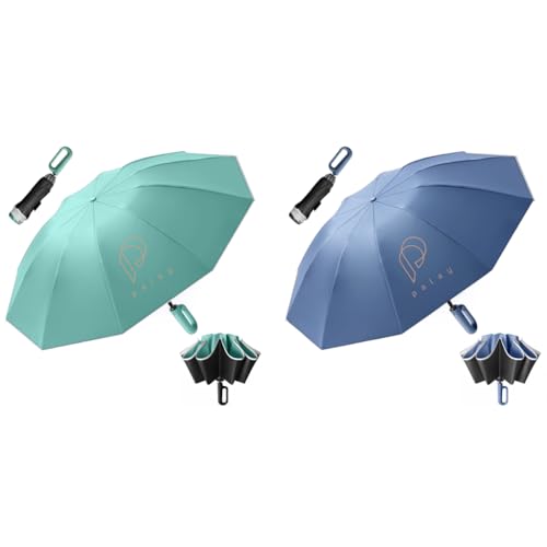 PALAY® Large 50'' Windproof Umbrella for Men & Women, Automatic Open/Close, 10 Dual Ribs, Reflective Strap, Carabiner Handle, 99% UV Protection, Travel Folding, Ideal for Daily Use PALAY® Large 50'' Windproof Umbrella for Men & Women, Automatic Open/Close, 10 Dual Ribs, Reflective Strap, Carabiner Handle, 99% UV Protection, Travel Folding, Ideal for Daily Use